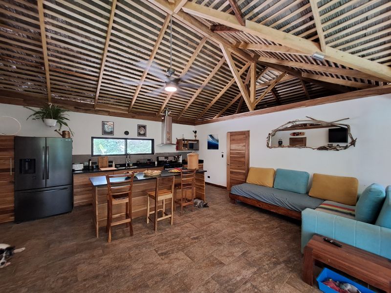cozy living area of Casa Jungle Oasis home for sale Samara Woods Samara Costa Rica