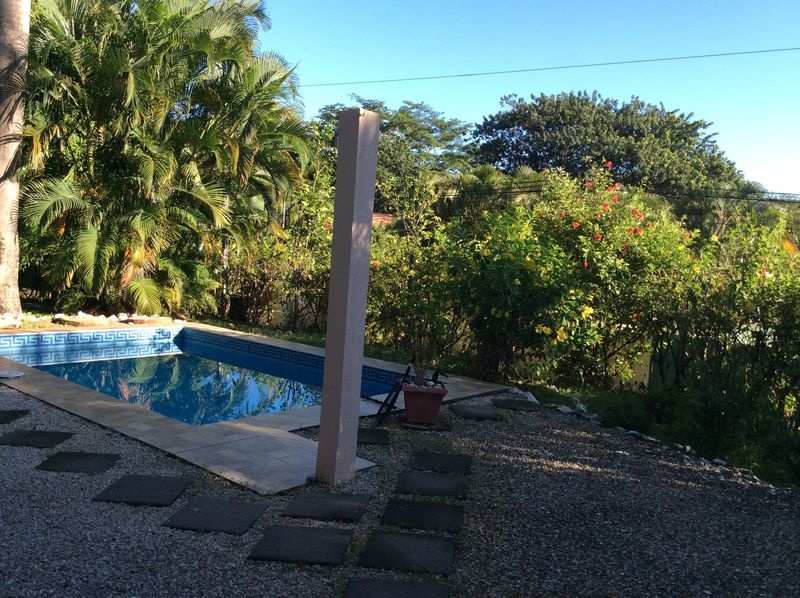 pool area of Casa Surfside home for sale Samara Guanacaste Costa Rica
