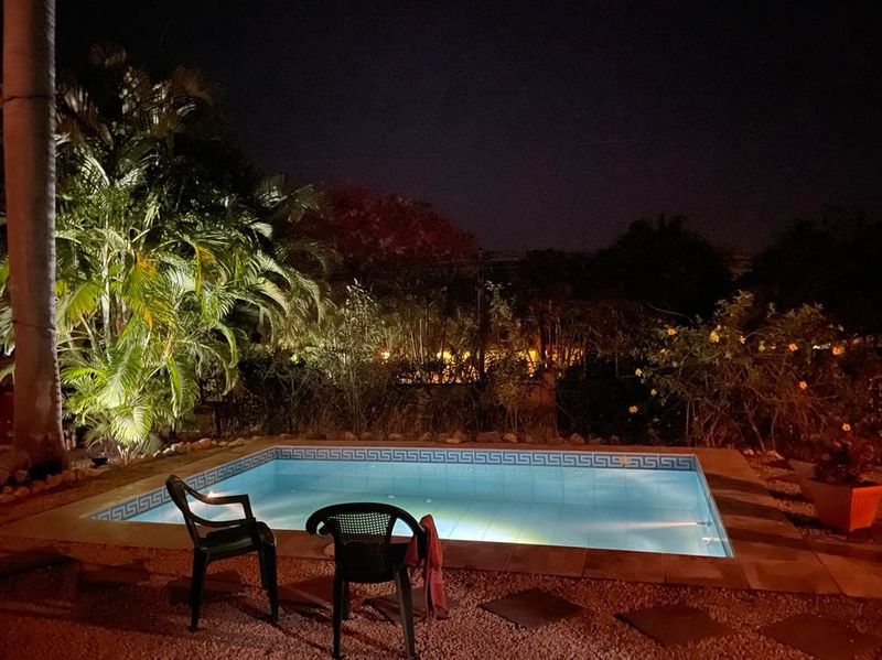 pool night view at Casa Surfside home for sale Samara Guanacaste Costa Rica