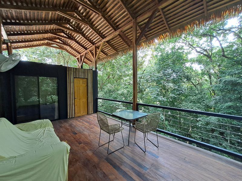 lovely terrace open on the jungle at Casa Jungle Oasis home for sale Samara Woods Samara Costa Rica