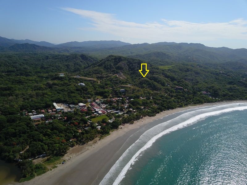 Arrow showing Loma Vista Mar land for sale Samara Guanacaste Costa Rica